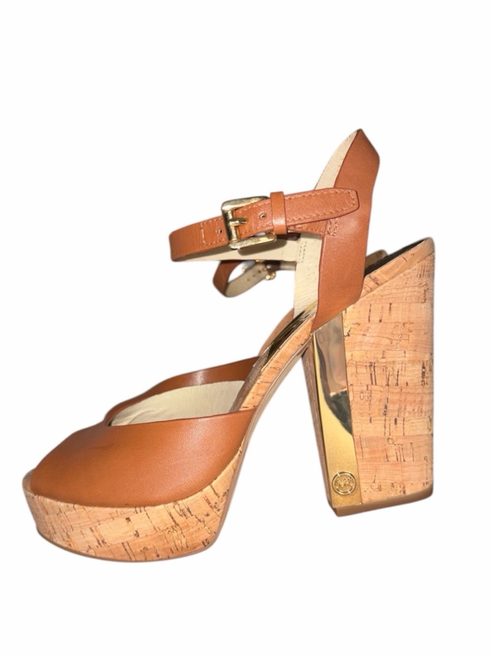 Michael Kors London Leather Platform Sandals 8 EUC - Picture 6 of 9